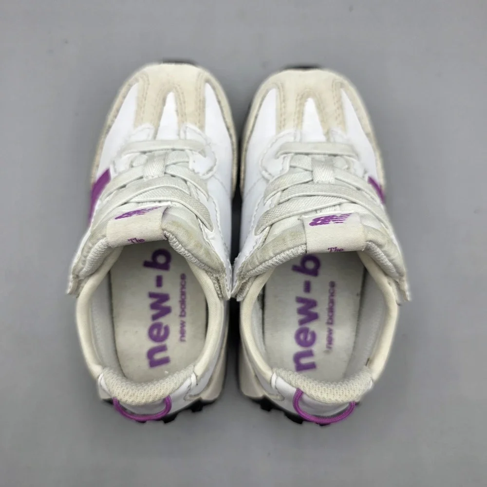 New Balance 327 Sneakers Toddler Size 7 White Pink Running Casual Athletic Shoes
